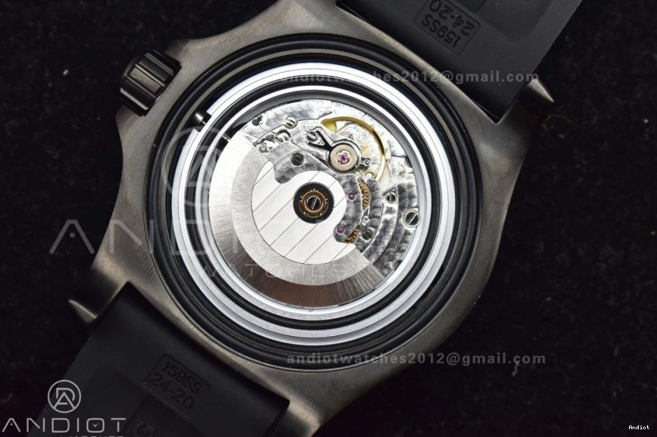 Rubber Automatic A2824 44 Black Black Blue TF Strap Best Superocean Dial 1:1 Edition Bezel On 0417